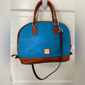 Dooney & Bourke blue, pebble leather satchel